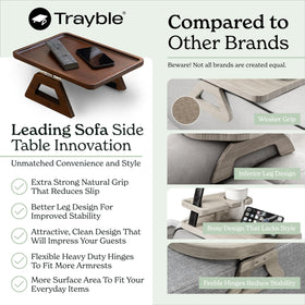 Shamrock Home Trayble folded under a couch for compact storage