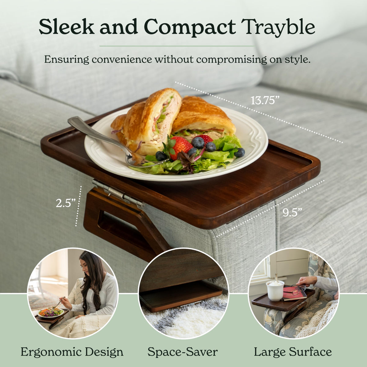Shamrock Home Trayble offering wide arm coverage for various sofa arms