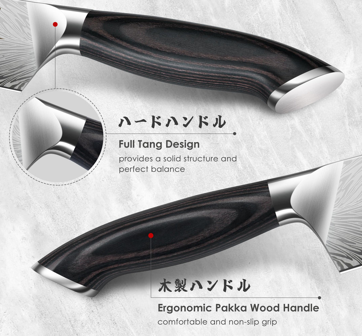 SHAN ZU 7-inch santoku knife great for vegetables and dicing