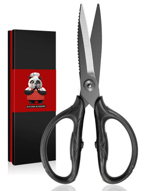SHAN ZU 8-4 inch titanium-plated kitchen scissors blade closeup for durable, rust-resistant cutting