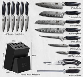 SHAN ZU 8-inch chef knife with powder steel for precise slicing