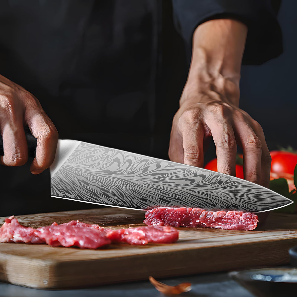 SHAN ZU Chef Knife daily kitchen use demonstrates versatility.