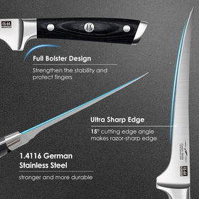 SHAN ZU ergonomic triple-rivet handle ensures secure control.