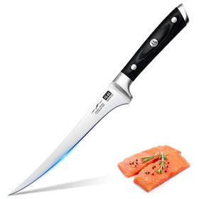 SHAN ZU fillet knife 7 inch blade close-up for precise filleting.