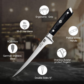 SHAN ZU ultra-thin double-edged blade offers clean, precise cuts.