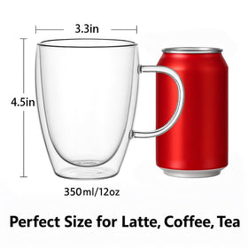 SHANDERBAR borosilicate glass mug provides durable, temperature-resistant performance for daily beverages.