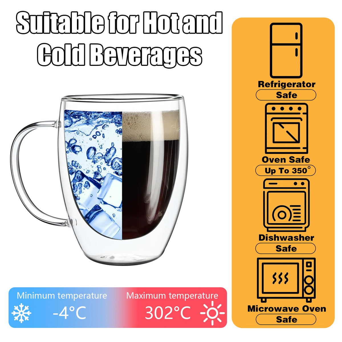 SHANDERBAR double-wall design creates a floating visual while keeping your drink hot.