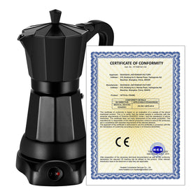 SHANGSKY electric moka pot served-cup scene hints at sharing moments.