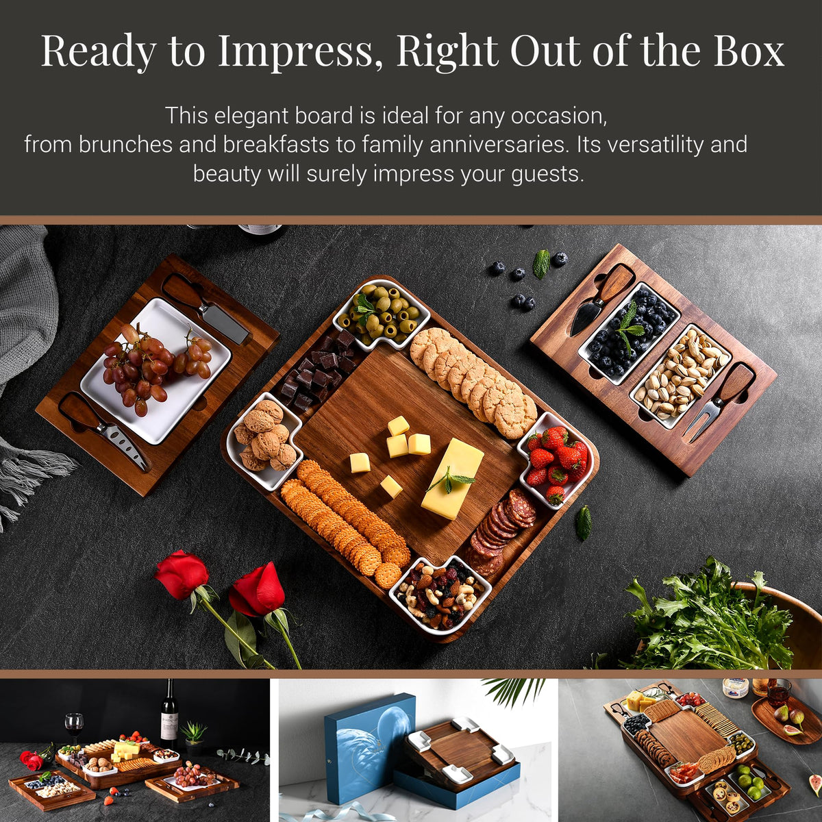 Shanik four-piece cheese cutting utensils set for easy prep and serving