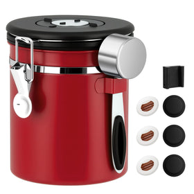 ShanSon coffee canister with airtight lid seal preserves aroma and freshness.