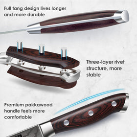 SHAN ZU Santoku knife versatile chopping of vegetables