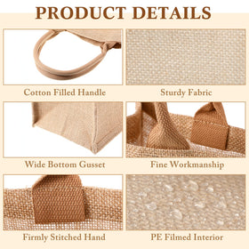 Shappy burlap tote blank surface ready for prints, embroidery, or tufting.