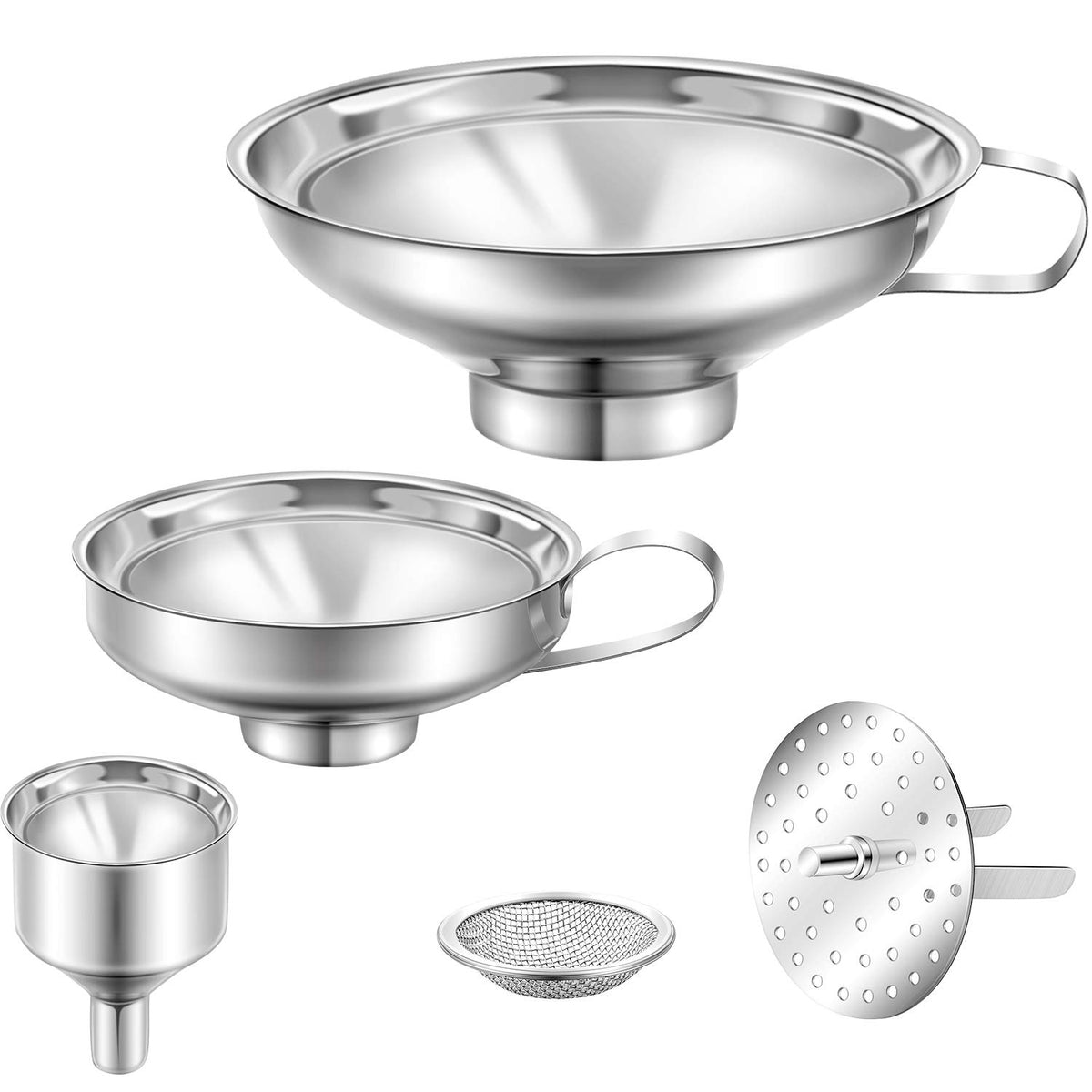 Shappy large-diameter funnel for wide-mouth jars, smooth pouring