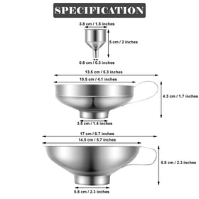 Shappy medium-diameter funnel for regular jars, easy liquid transfer