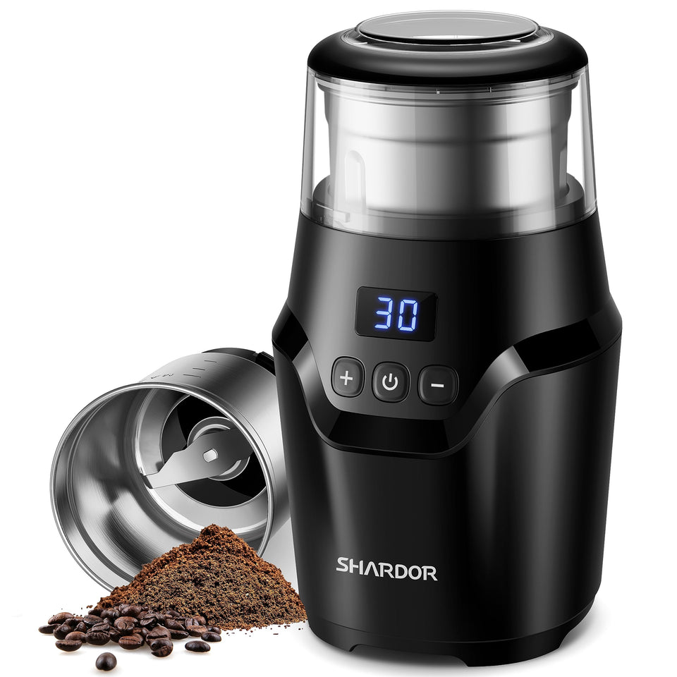 SHARDOR grinder control panel enabling precise grind settings