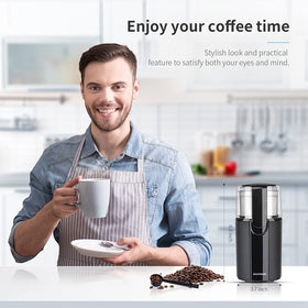 SHARDOR compact black grinder on counter, ideal for home use