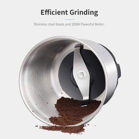 SHARDOR coffee grinder top view with lid, space-saving kitchen essential
