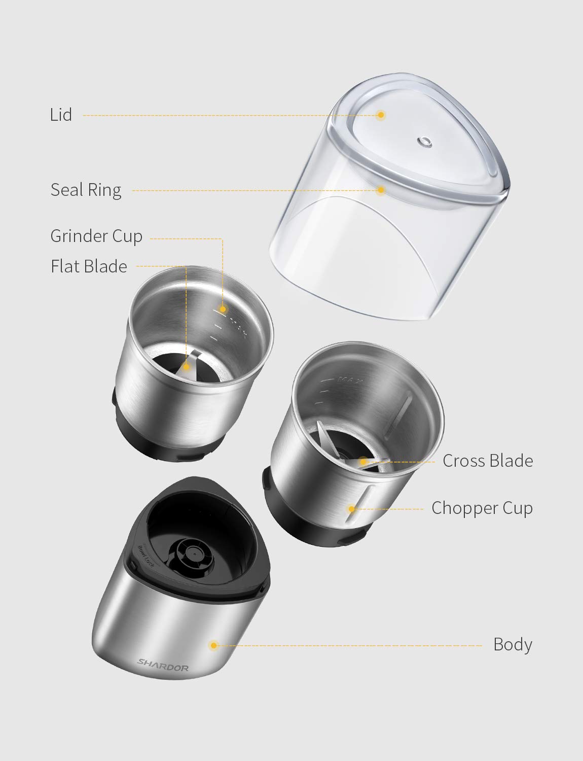 SHARDOR dishwasher safe cups simplify cleanup after use.