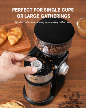 SHARDOR 2.0 grinder removable top burr emphasizes easy cleaning