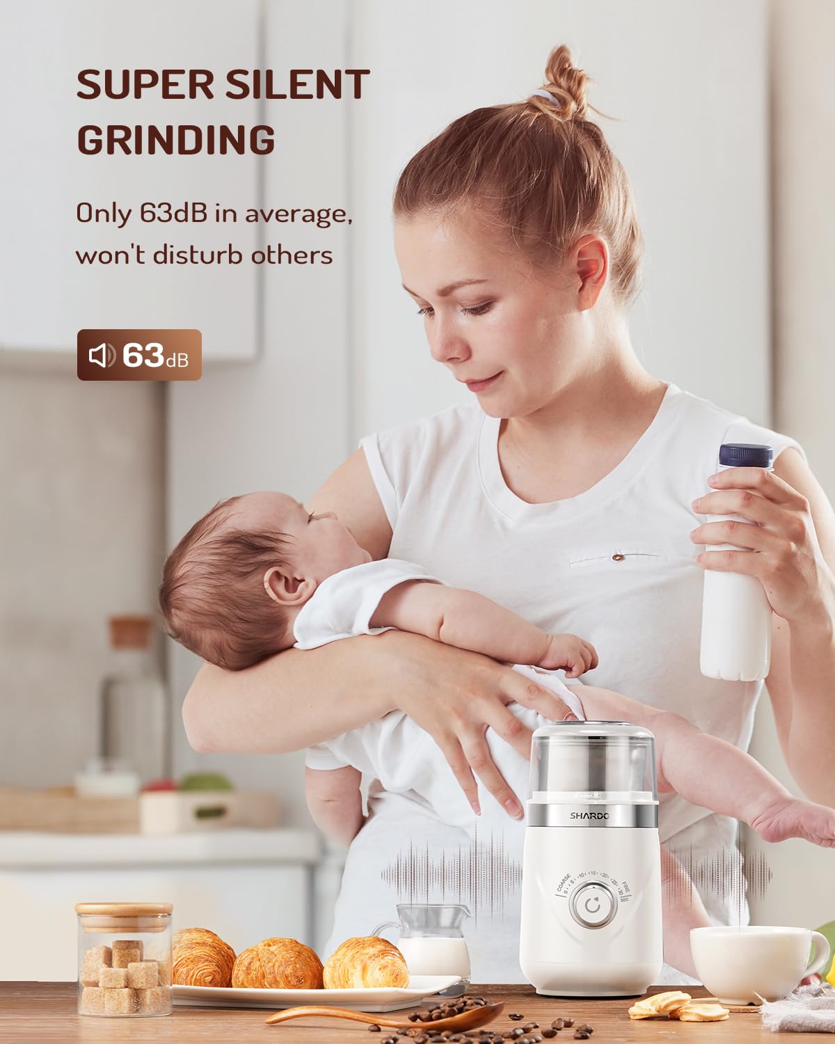 SHARDOR cream grinder with removable cup ideal for grinding up to 2.5 oz beans.