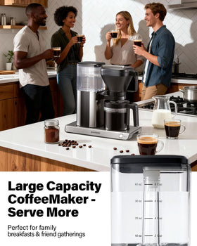 SHARDOR glass carafe with clear view of brew status.