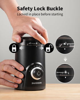 SHARDOR grinder on counter demonstrates space-saving kitchen appliance for daily use