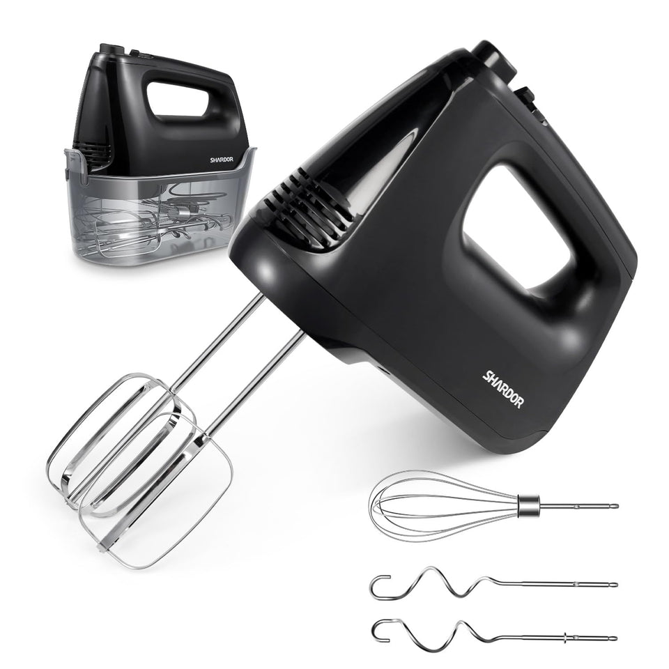 SHARDOR hand mixer with six speeds for precise batter blending