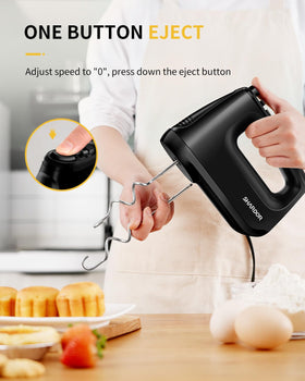 SHARDOR one-button eject for quick accessory changes during baking