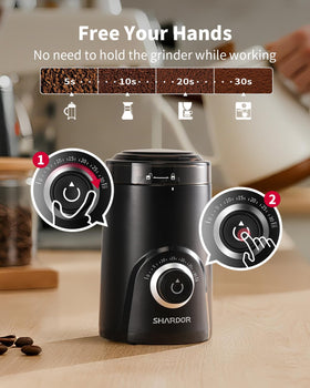 SHARDOR multi-functional grinder handling spices and herbs with fresh aroma