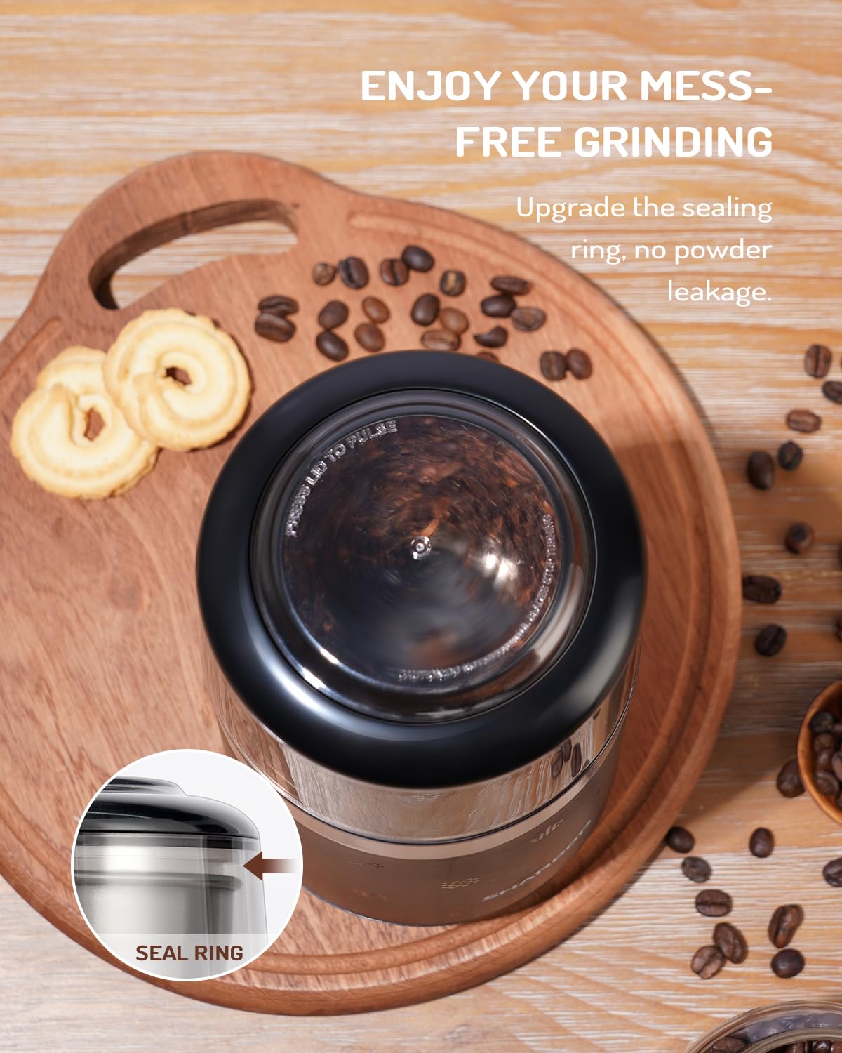 SHARDOR multi-use grinder suitable for coffee, herbs, and dried ingredients