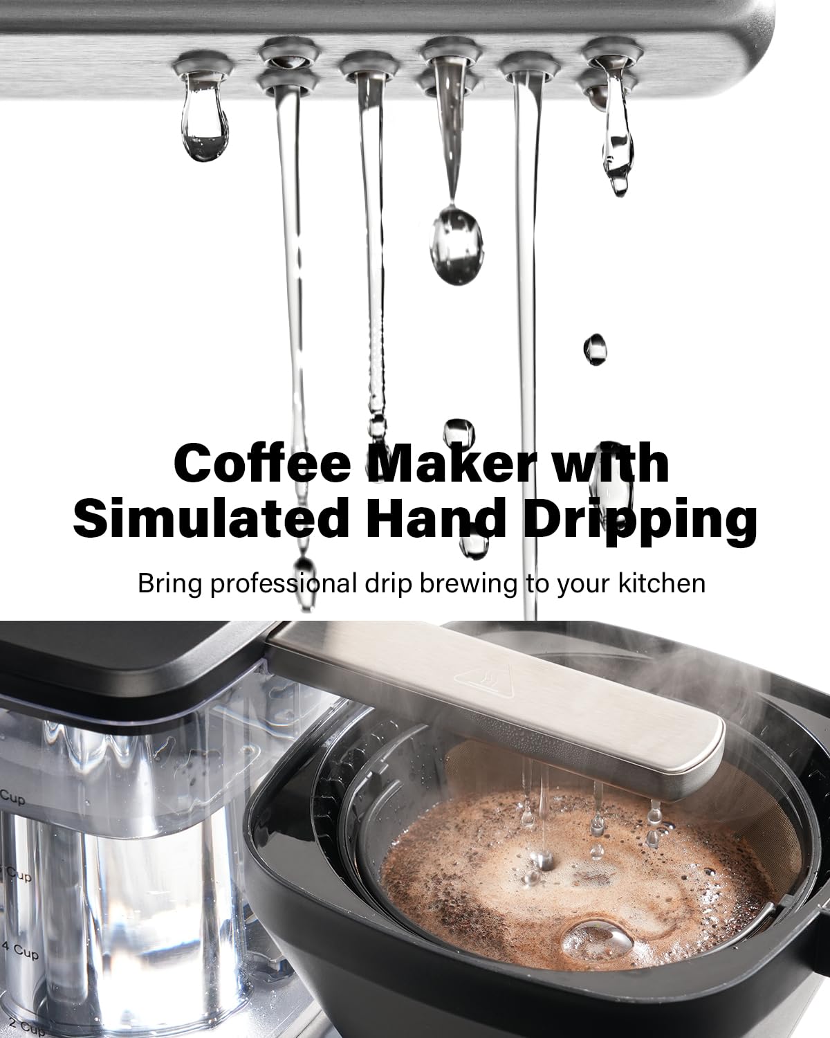 SHARDOR one-button brew control for quick morning coffee.