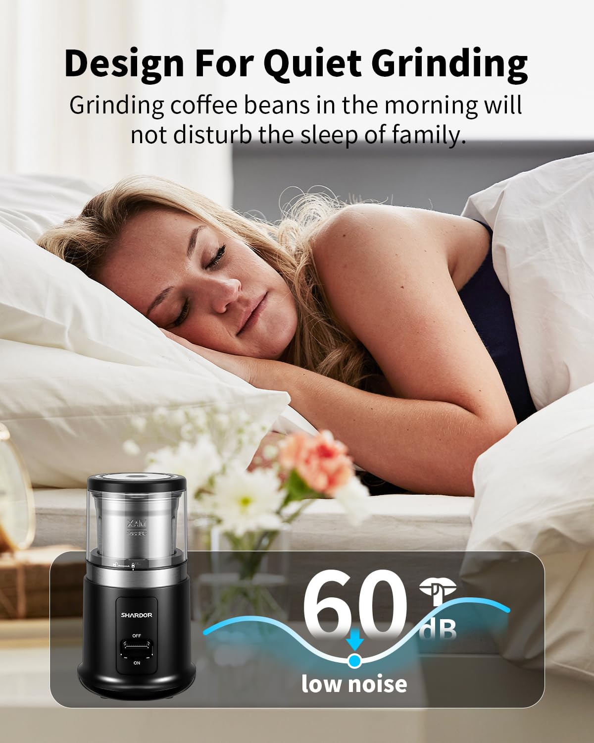 SHARDOR One Touch on kitchen counter, ready for daily grinding tasks.
