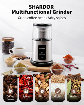 SHARDOR One Touch grinder blades efficiently deliver even grinding