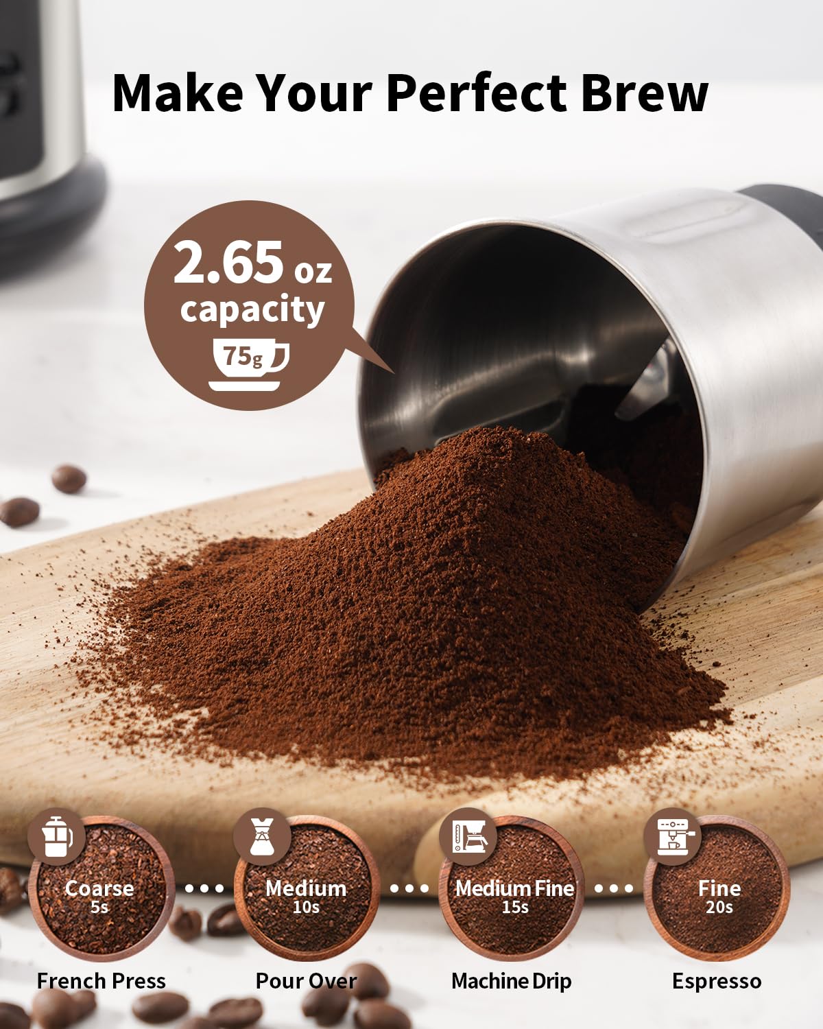 SHARDOR One Touch grinder with spices ready for fresh powder