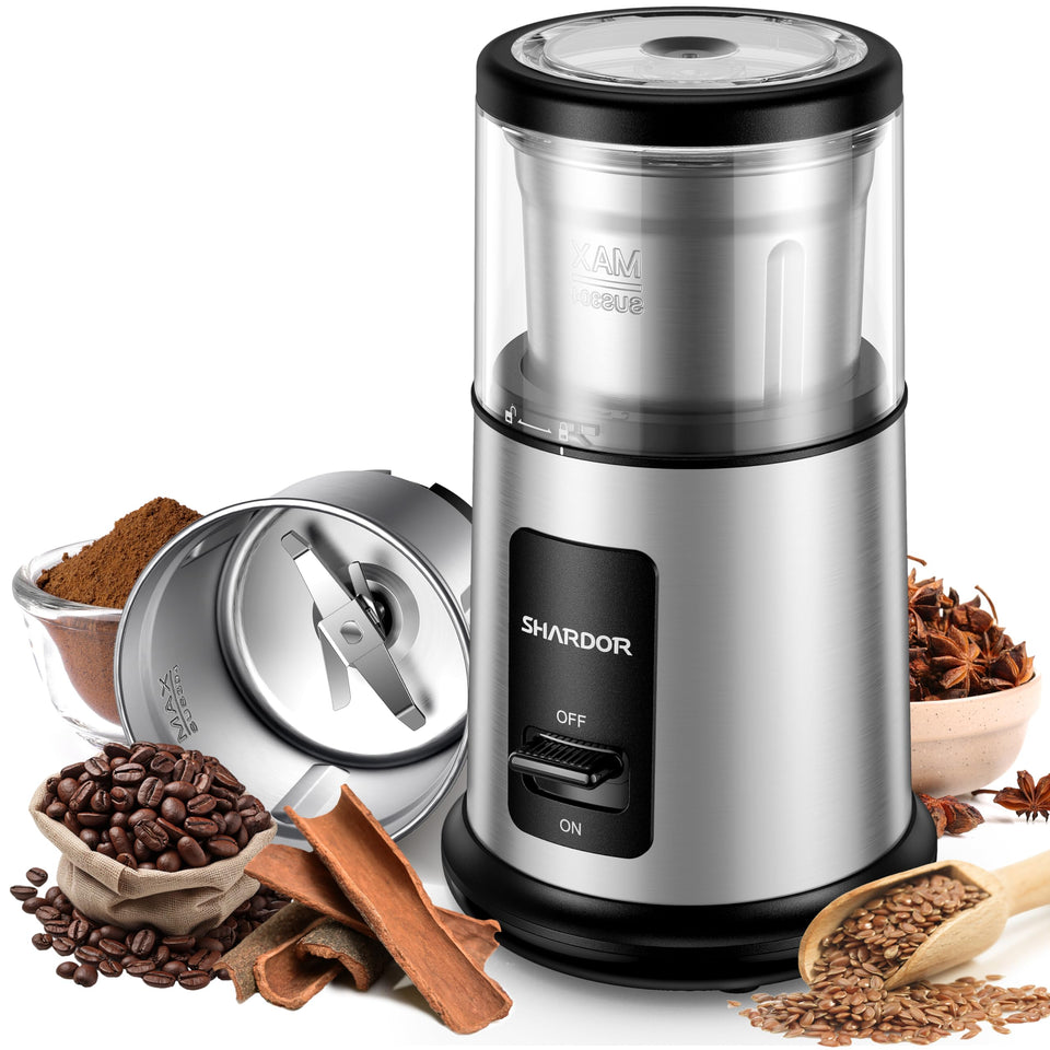 SHARDOR One Touch grinder start button for quick coffee grinding