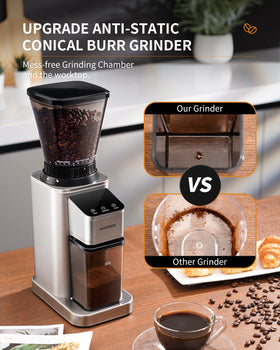 SHARDOR LCD touchscreen makes setting grind time quick and intuitive.
