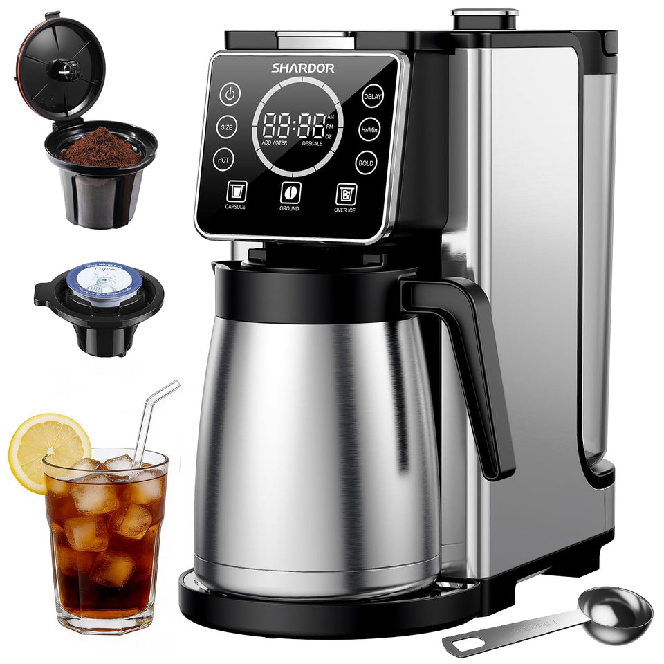 SHARDOR programmable 5-cup coffee maker front view for quick daily brews
