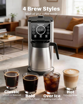 SHARDOR thermal carafe keeps coffee hot for hours