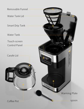 SHARDOR 24-hour programmable timer lets you wake to fresh coffee.