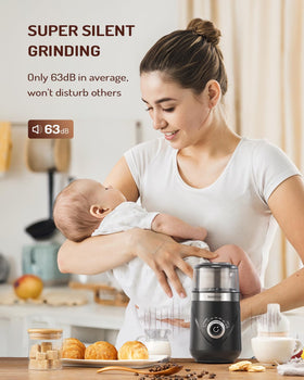 SHARDOR silent grinder operating at about 63 dB for peaceful mornings.