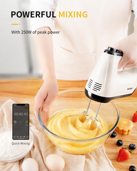 SHARDOR stainless steel dough hooks for durable mixing.