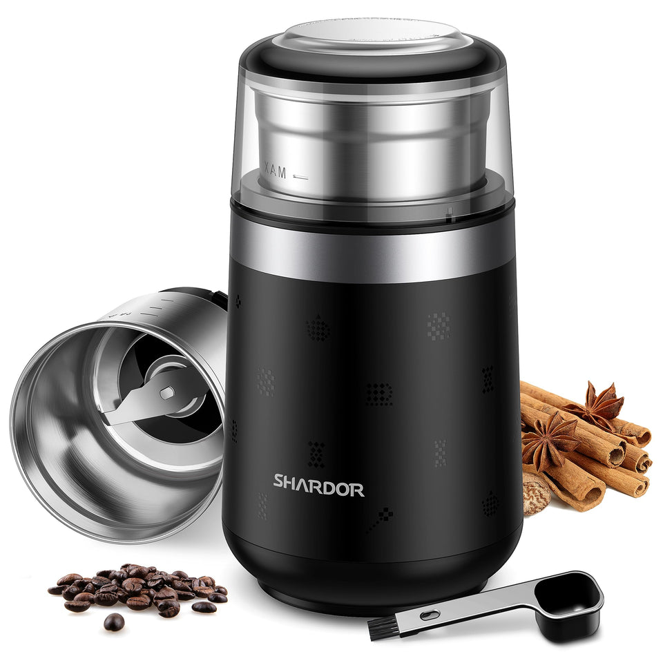 SHARDOR Super Silent Coffee Grinder showing quiet operation for late-night grinding