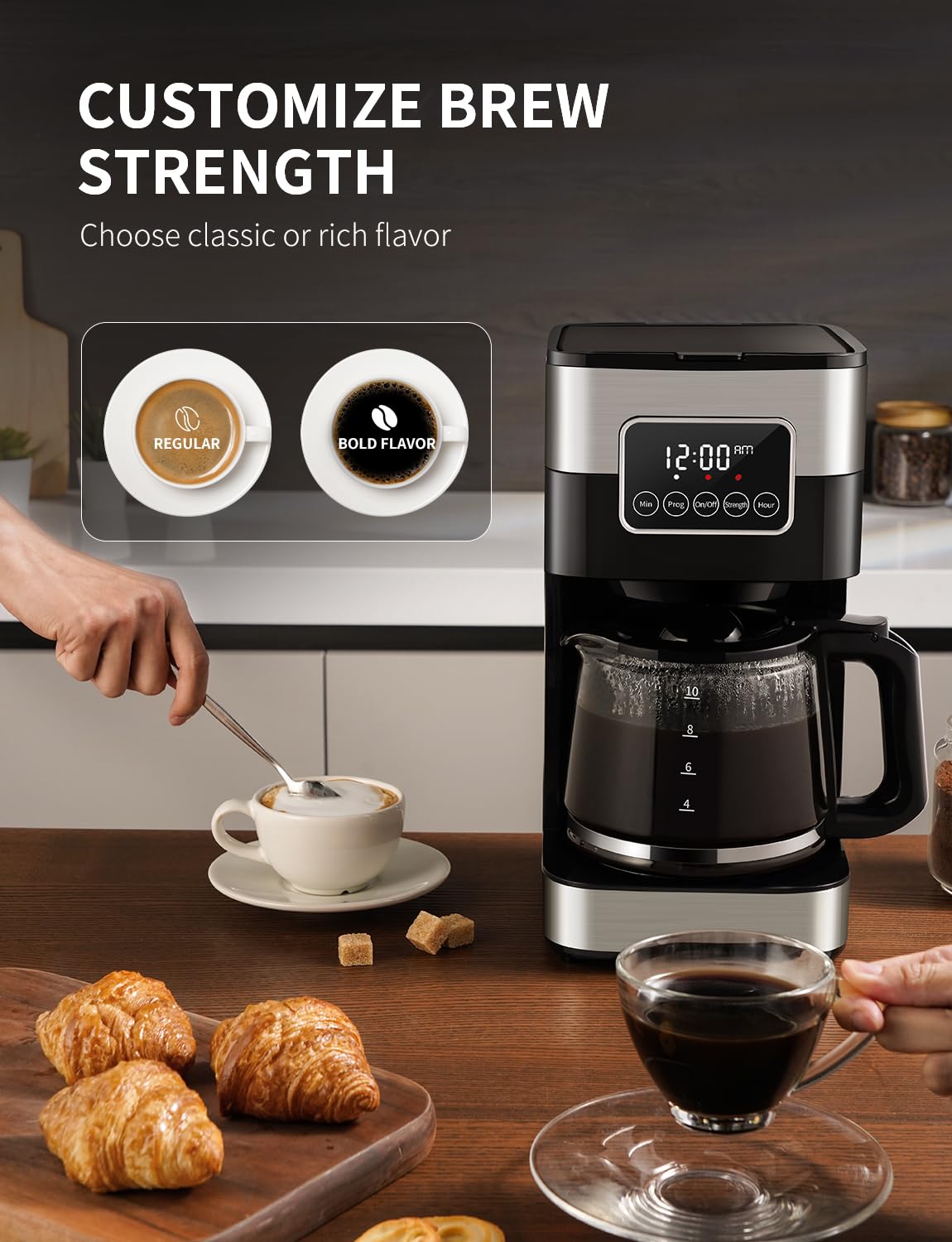 SHARDOR warming plate keeps coffee hot for two hours, perfect for busy days.