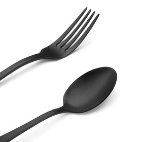 ShareCook stainless steel dinner utensils, dishwasher safe for convenient cleaning.