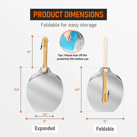 Sharmila aluminum pizza peel thick 1.5mm resists bending during use