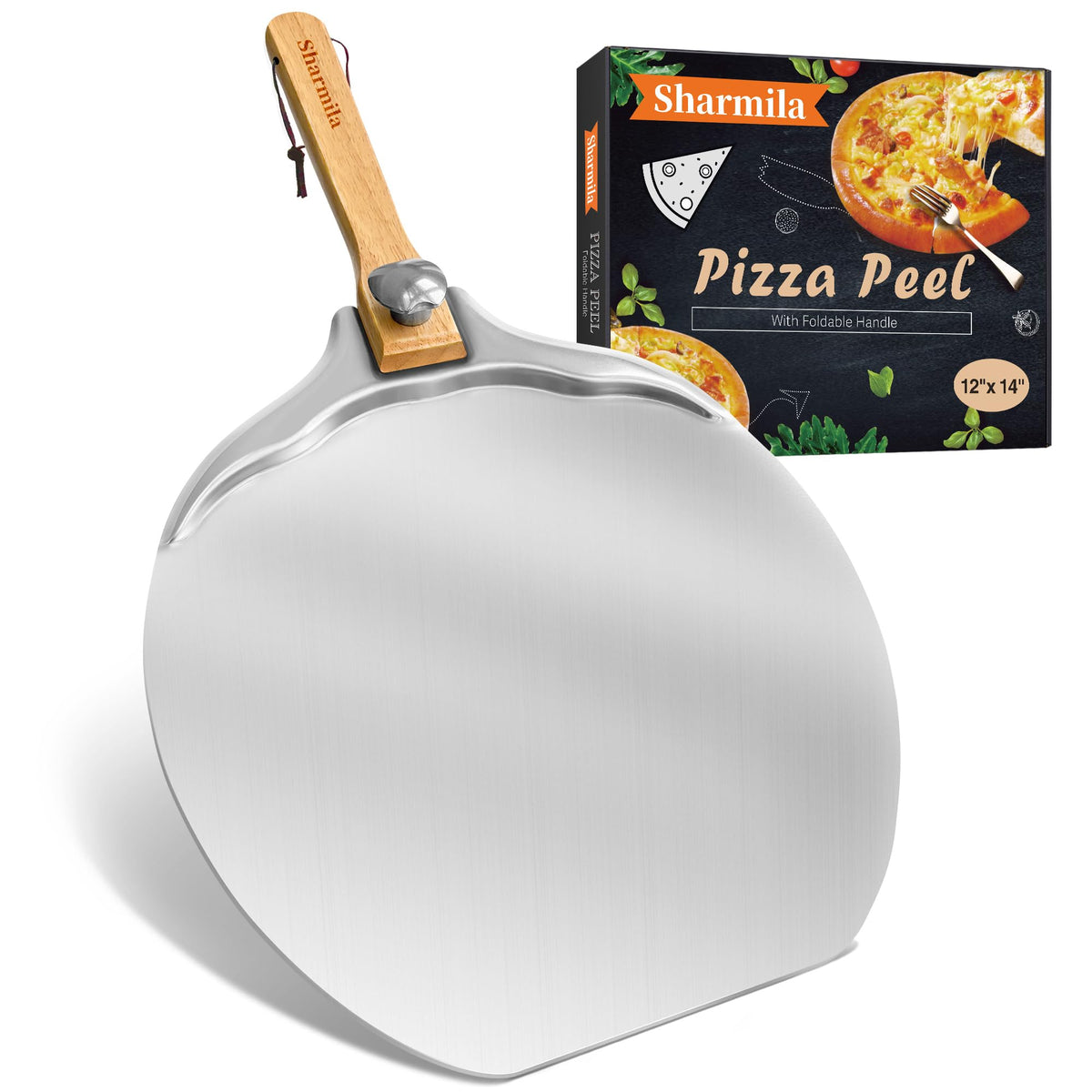 Sharmila pizza peel with apple shape for smooth dough release