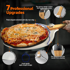 Sharmila 12-inch aluminum paddle with foldable handle for easy storage