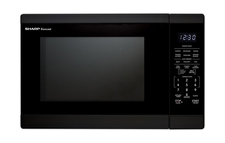 Sharp microwave with 12.4-inch carousel turntable for even heating