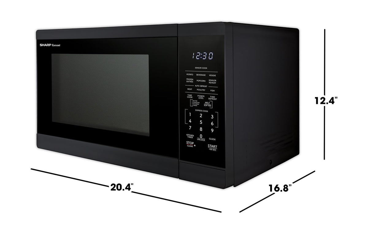 Sharp auto cook presets simplify reheating and cooking