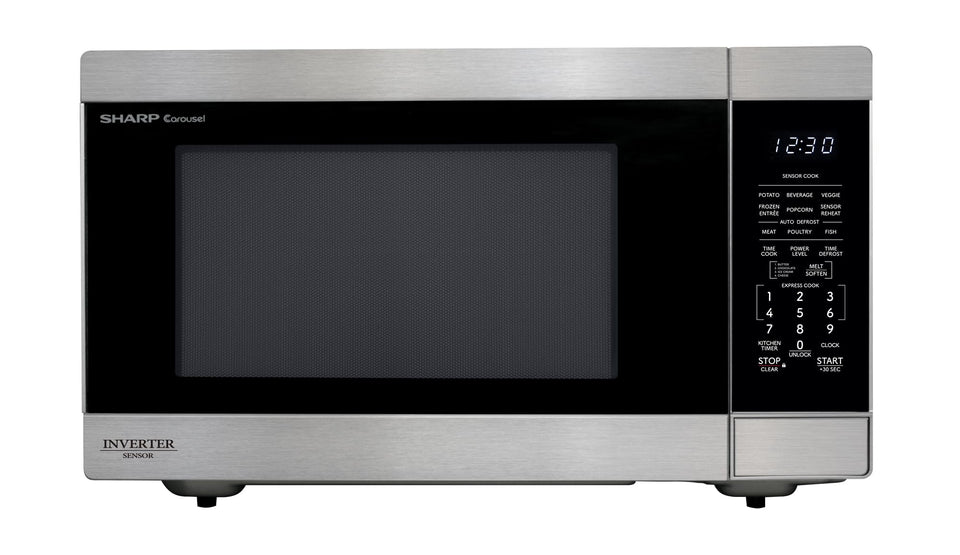 Sharp Countertop Microwave Oven with 16.5-inch carousel turntable for even heating.